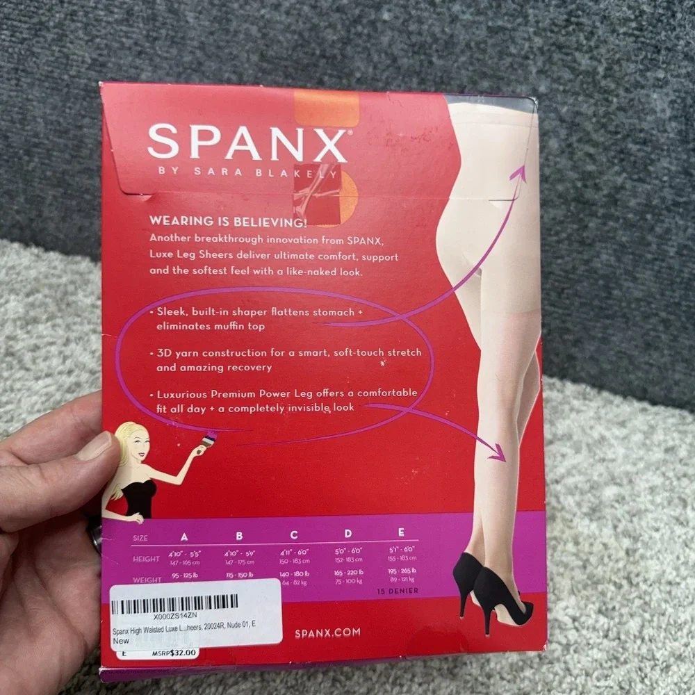 Spanx by Sara Blakely Sheers high waisted Nude01 size E invisible luxe leg
